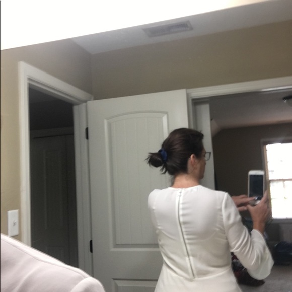 Shear dressy cream blouse - Picture 8 of 8